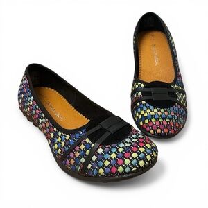 Bernie Mev Woven Ballet Shoes US 10 EU 41 Maximalist Festival Comfort Whimsical